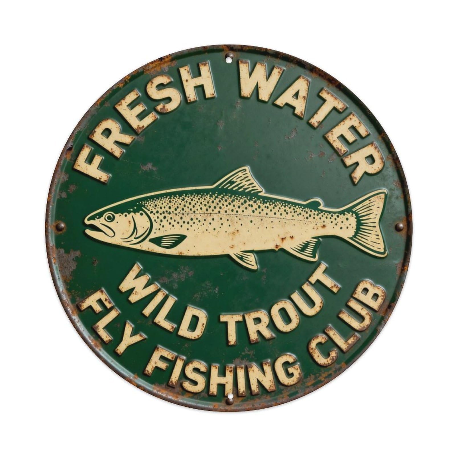 Fly Fishing Club Metal Tin Sign Plaque
