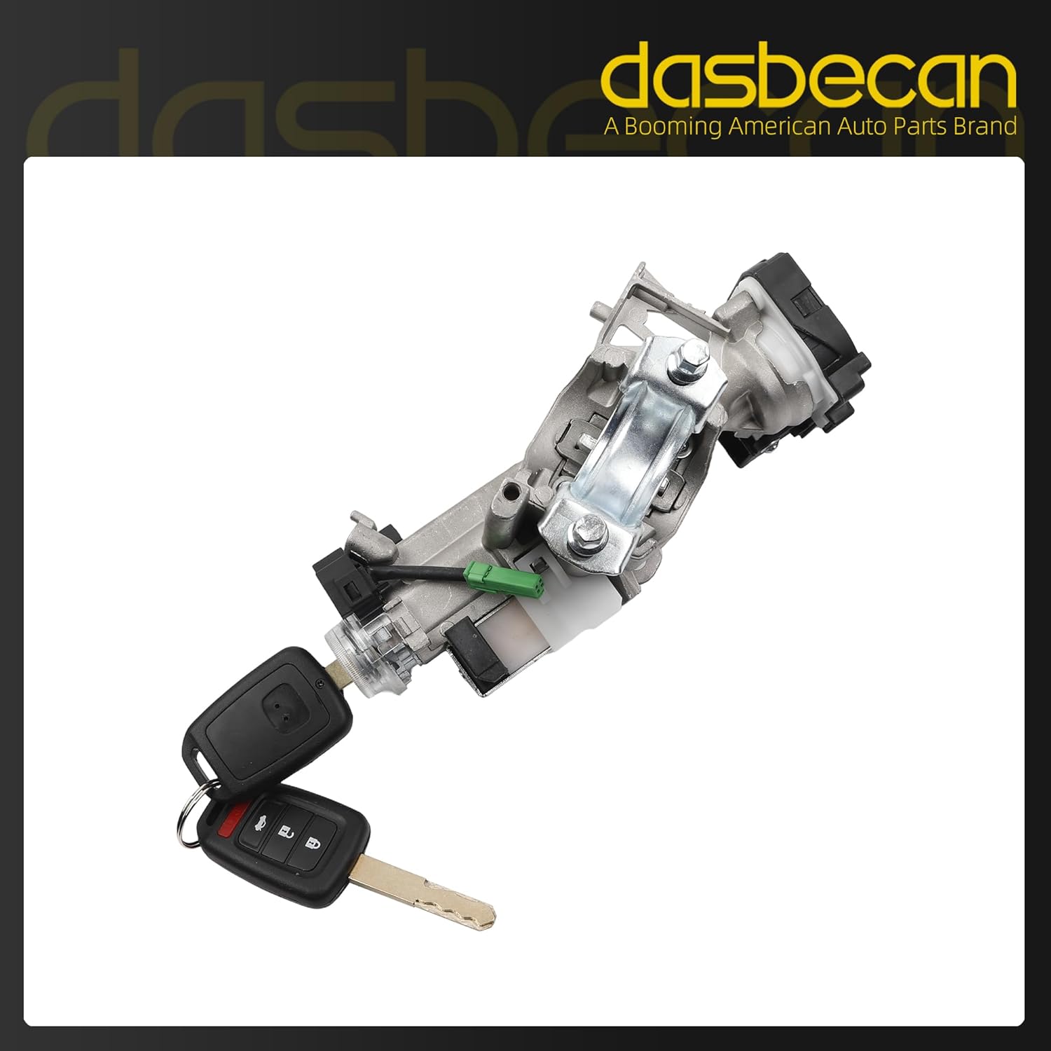 Dasbecan Ignition Lock Cylinder Housing with 2 Keys Compatible with 2007-2017 Jeep Patriot/Compass/Wrangler/Liberty Chrysler PT Cruiser/Pacifica Dodge Nitro/Caliber/Avenger | Replace OE 68054822AB