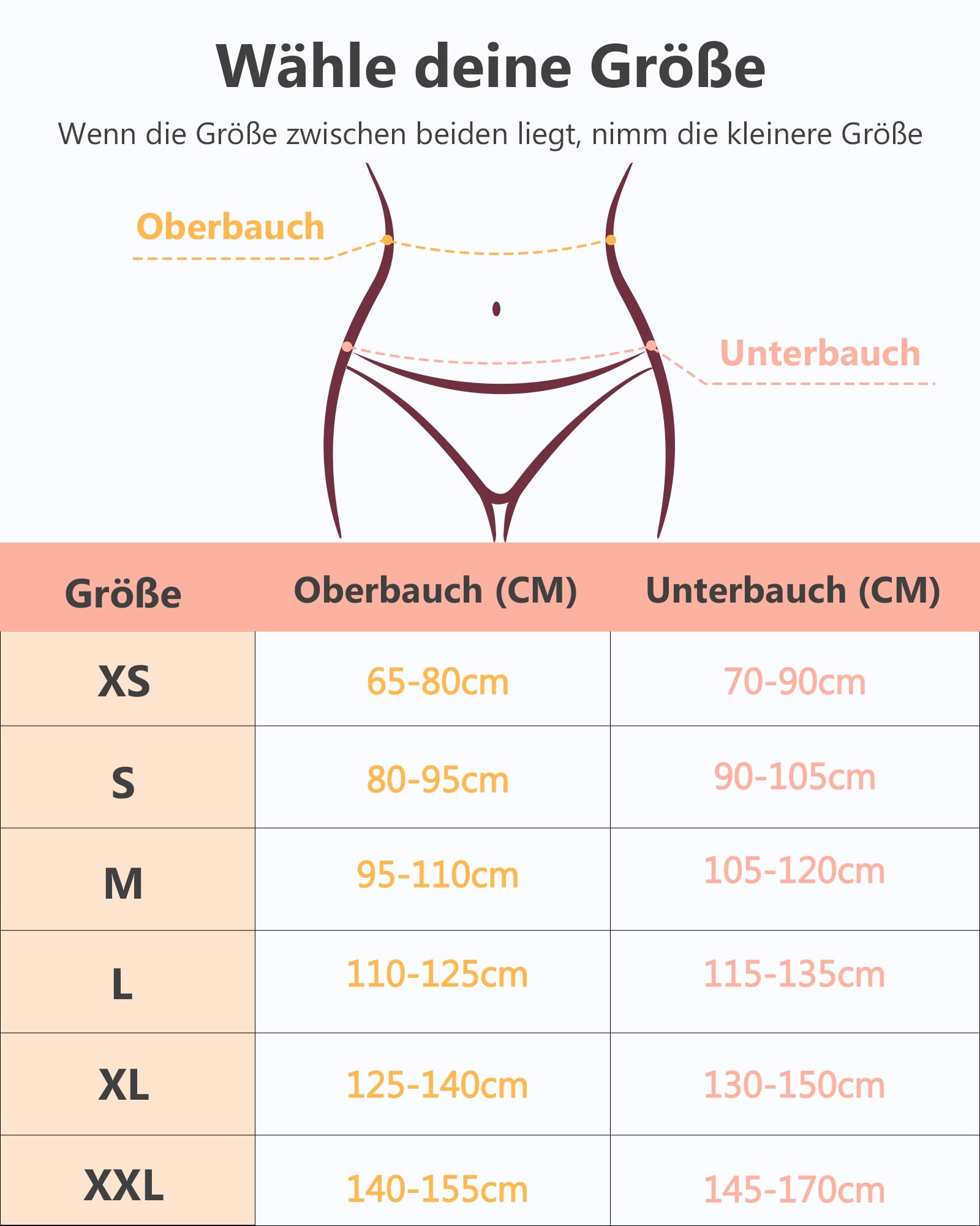 FREETOO Bauchband Nach Geburt für Damen, XL, Crème