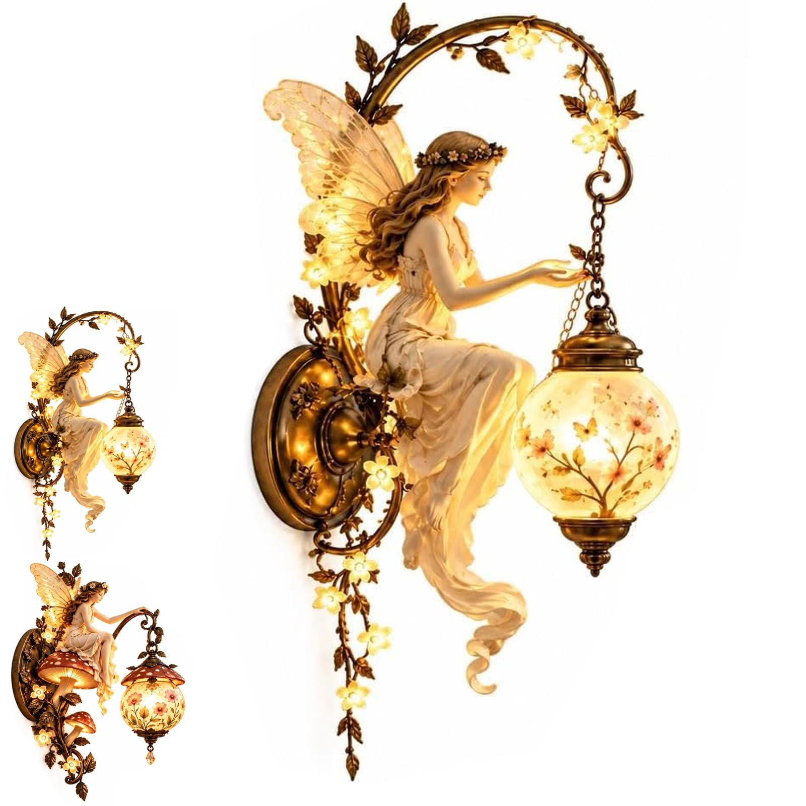 Enchanted Fairy Blossom Lantern Wall Light (Fairy)