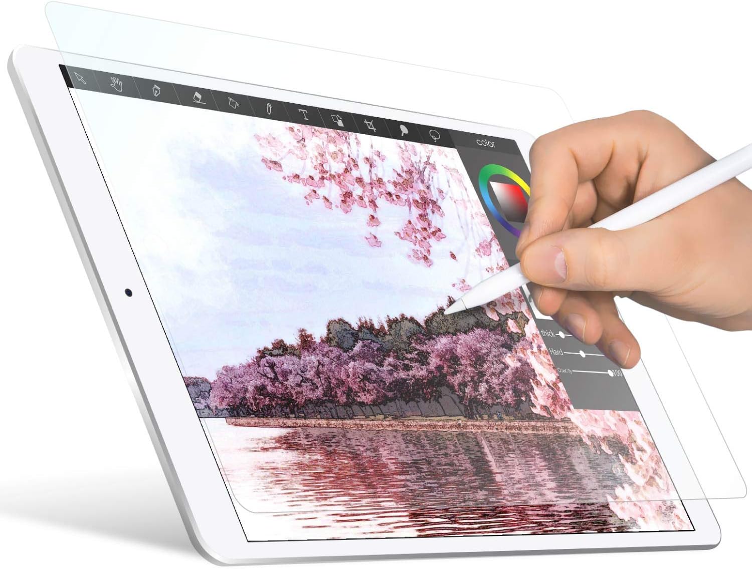 ELECOM Pencil-Feel Screen Protector Compatible with iPad Air 3 (10.5inch 2019), iPad Pro 10.5 (2017), Designed for Drawing, Anti-Glare Scratch-Resistant,Japan-Made *Smoothness 80*(TB-A17FLAPL)