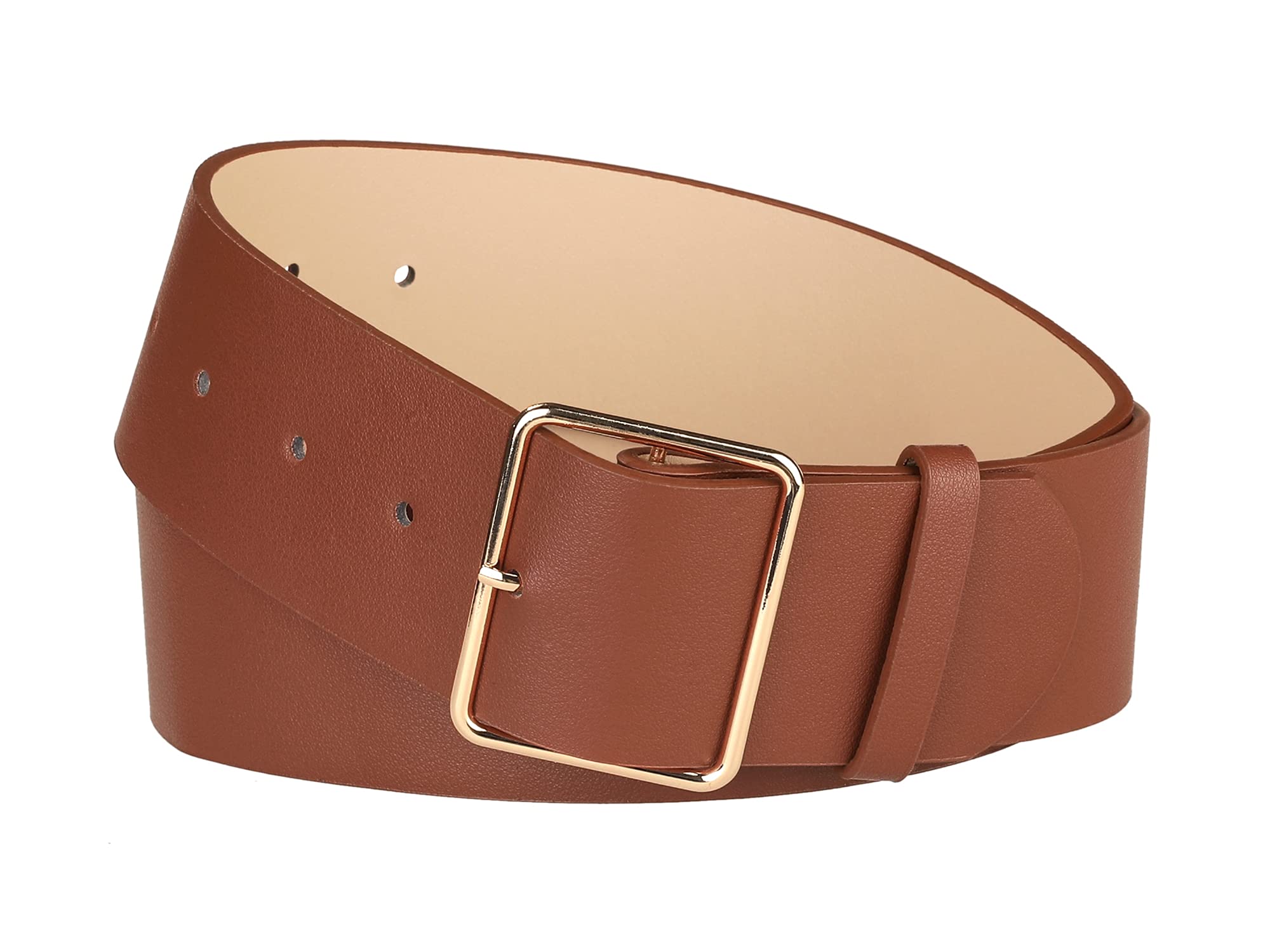 Amazon.com: Allegra K Women's PU Leather Wide Belt Metal Pin
