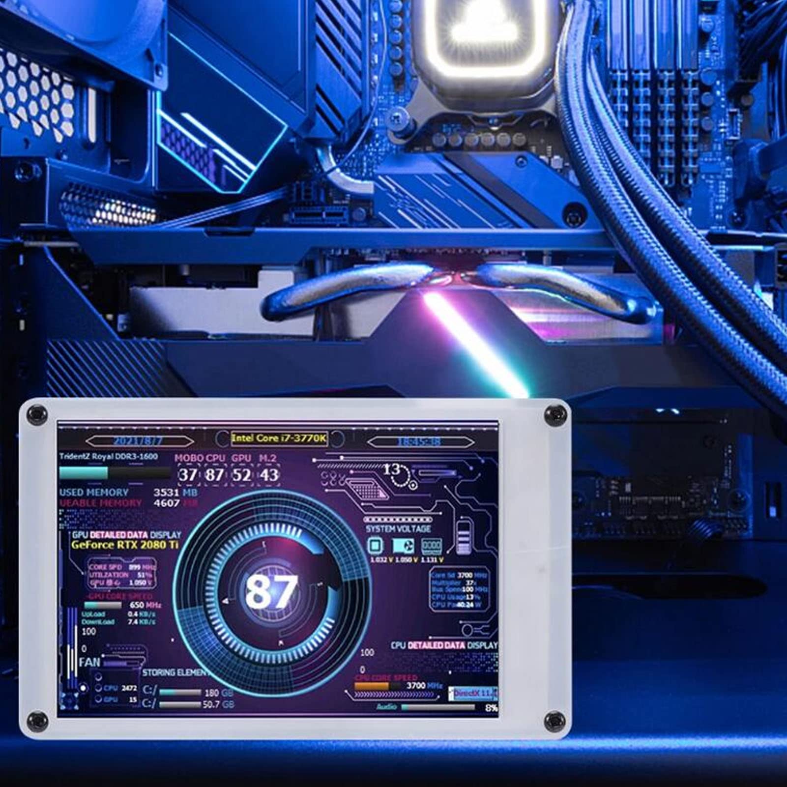 Portable Monitor 3.5 Inch IPS USB Mini Screen CPU GPU