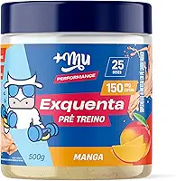 Pré treino, +Mu, Exquenta, Sabor Manga, Com Cafeína, Palatinose e Taurina - 500mg
