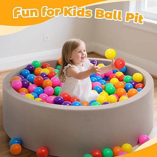 Miniatura 3 de Ball Pit Balls for Toddlers: 50 100 200 Colorful Non-Toxic Balls with BPA-Free, Phthalate-Free, Crush-Resistant Polyethylene Plastic, 2.2 Inches,