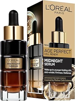 Cell Renew Midnight Serum, Age Perfect, Anti-Oxidant Recovery Complex Night Face Serum, Targets Wrinkles, Firmness & Radiance for Rejuvenated Skin, 30ml