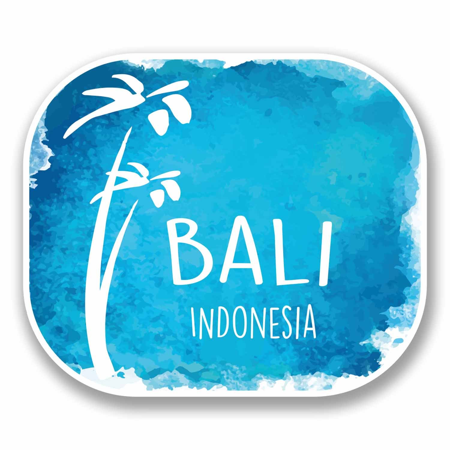 Destinationvinyl Multi 2 X 10Cm Bali Indonesia Vinyl Sticker Decal Laptop Luggage Travel Tag #9680 (10Cm Wide X 8.5Cm High)