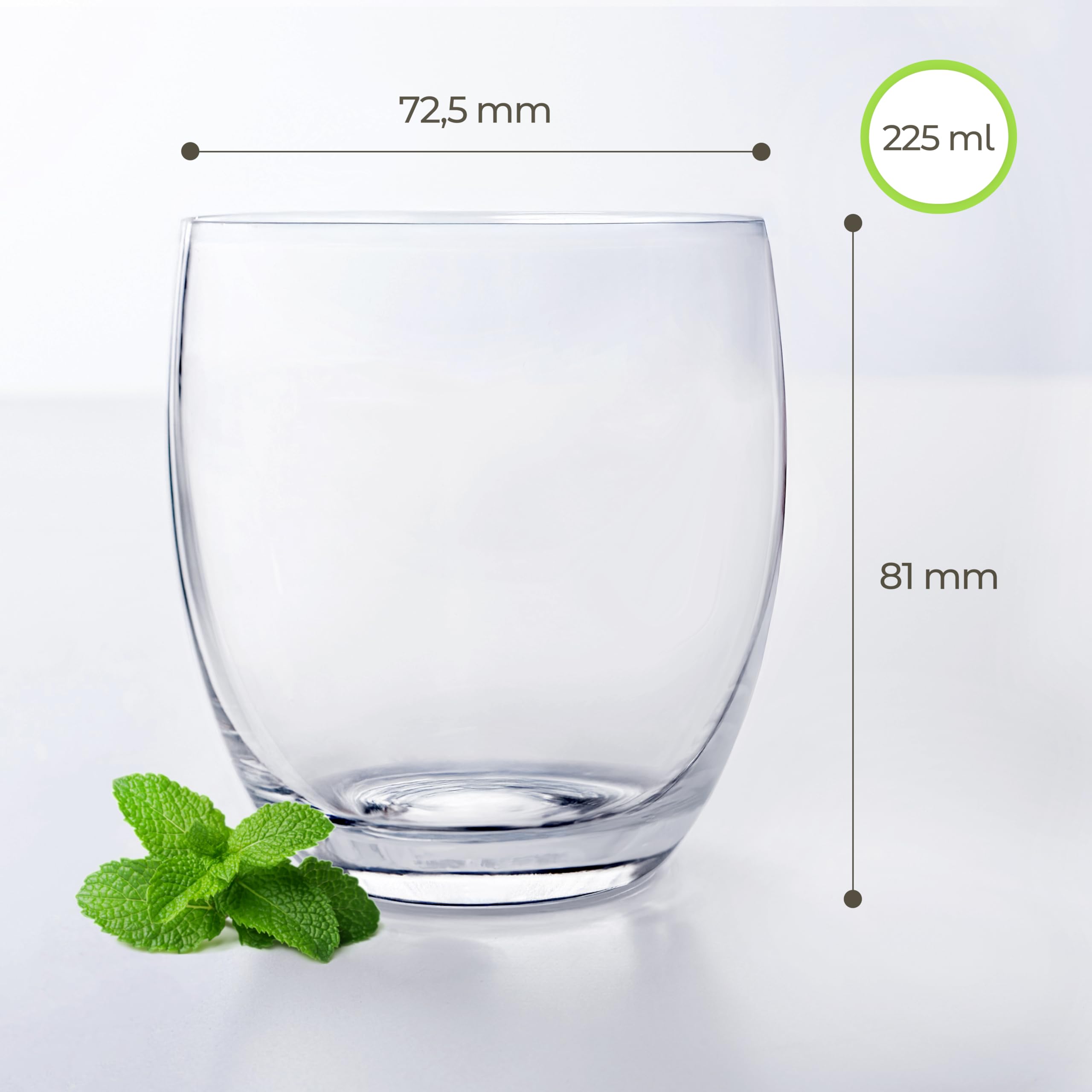 KONZEPT Lot de 6 verres à dessert en verre, grands verres pour dessert, parfaits pour tiramisu, panna cotta, pudding, yaourt céréales et desserts en couches