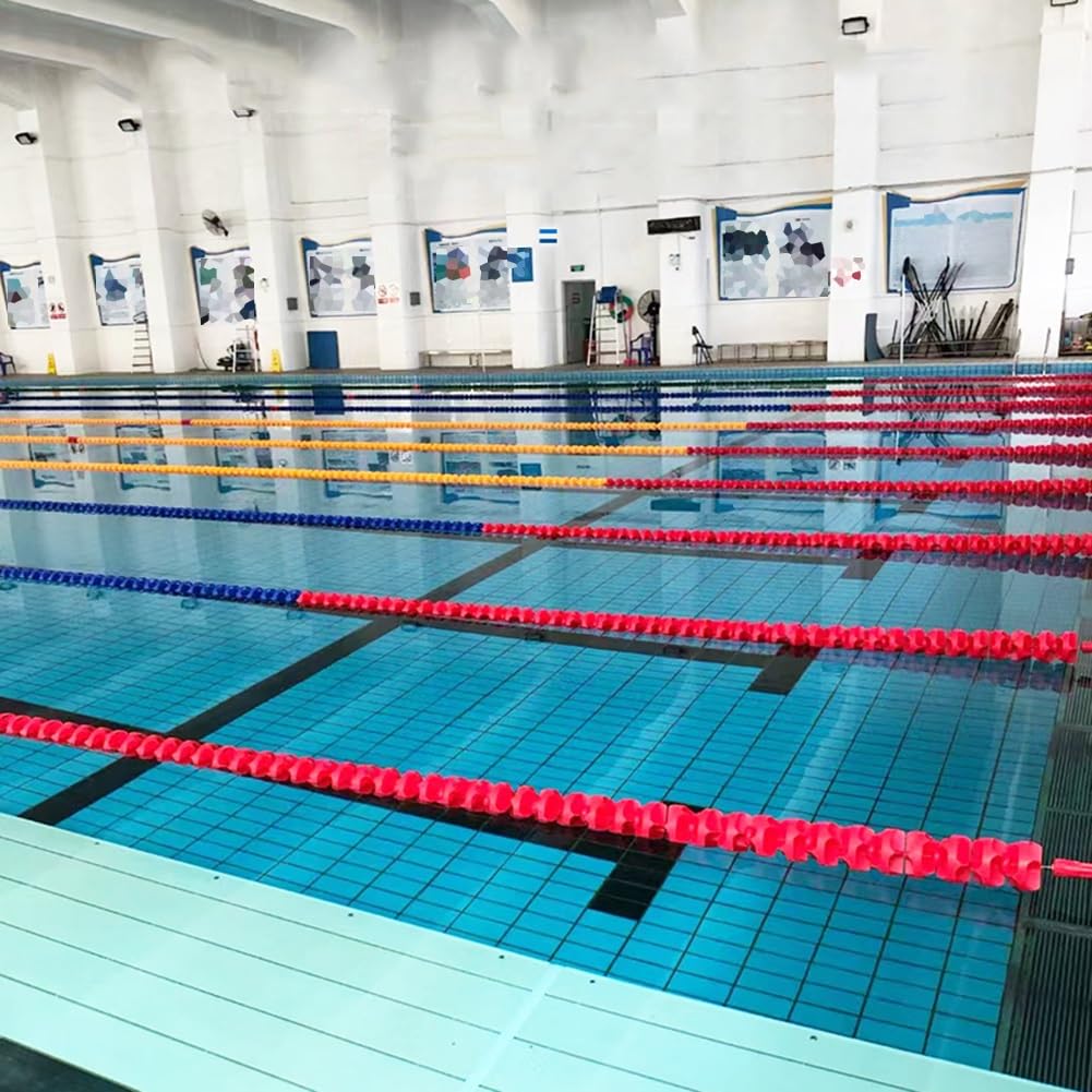 Corda divisoria per piscina, divisore di corsia per piste da nuoto, boe galleggianti per piscine interne/esterne, attrezzatura per sport acquatici durevole e regolabile