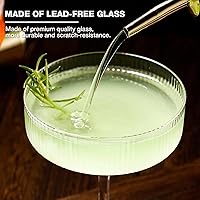 Vista 4 de Juego de 4 Copas de Cupé con Ribete, Set de Copas de Cupé Vintage de 10 oz, Copa de Martini Única, Vajilla de Cóctel Clásica, Set de Copas para Bar