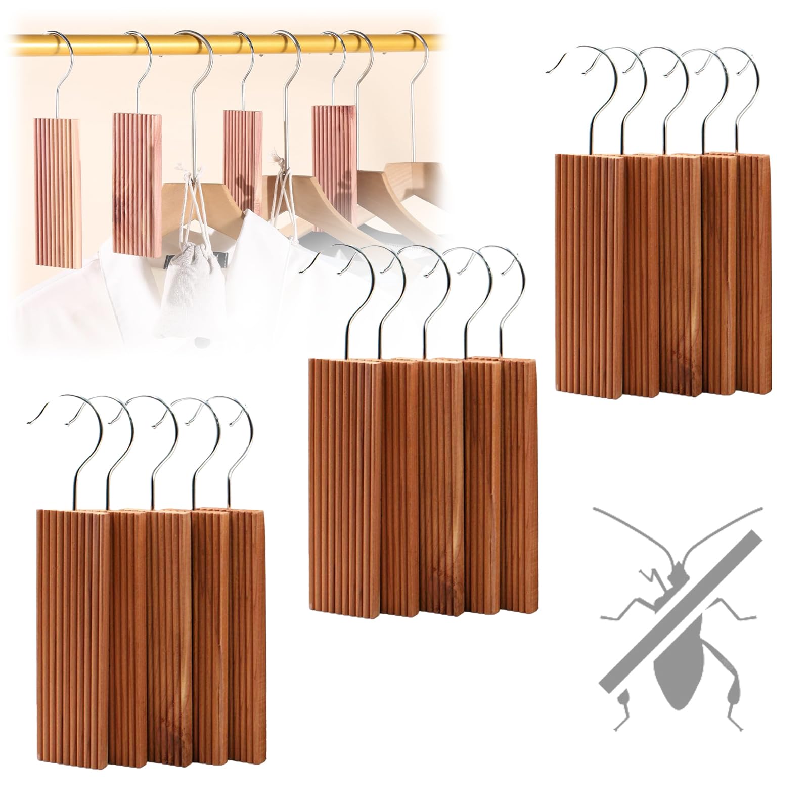 Amazon | 衣類用 防虫剤 クローゼット用 15本セット 木香タイプ レッド