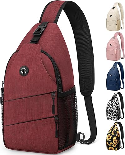 Vista 21 de Bolsos cruzados para mujeres y hombres, mochila de moda, bolsa casual para el pecho con correa de hombro convertible Negro
