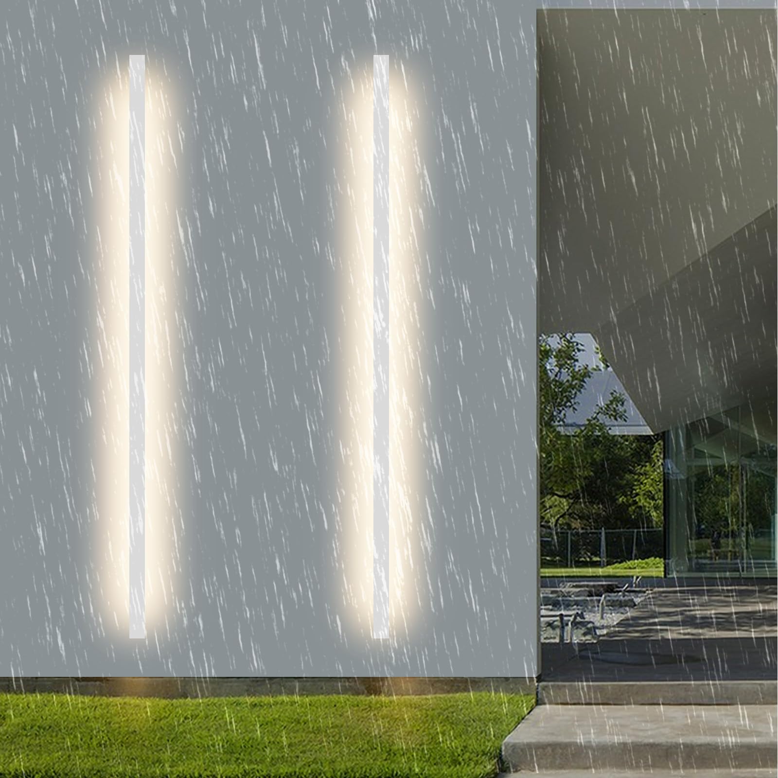 Applique Murale LED d'extérieur, Lampe décorative Moderne, étanche IP65, Longue Bande, éclairage Mural extérieur/intérieur en Aluminium pour Jardins, Villas, couloirs