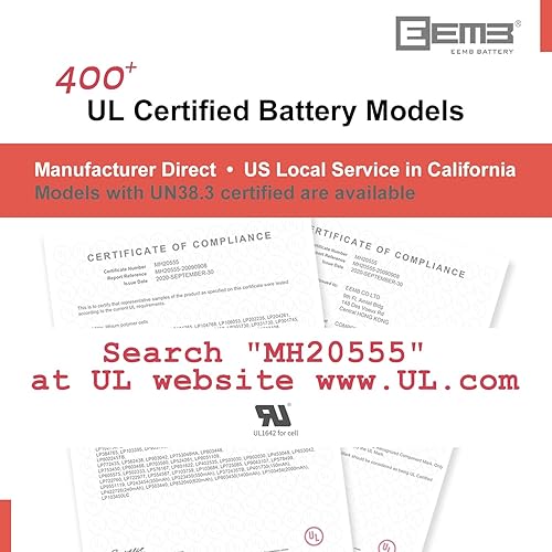 Miniatura 5 de EEMB 3.7V Lipo Batería 950mAh 533450 Batería de iones de polímero de litio Batería recargable de polímero de iones de litio con conector JST