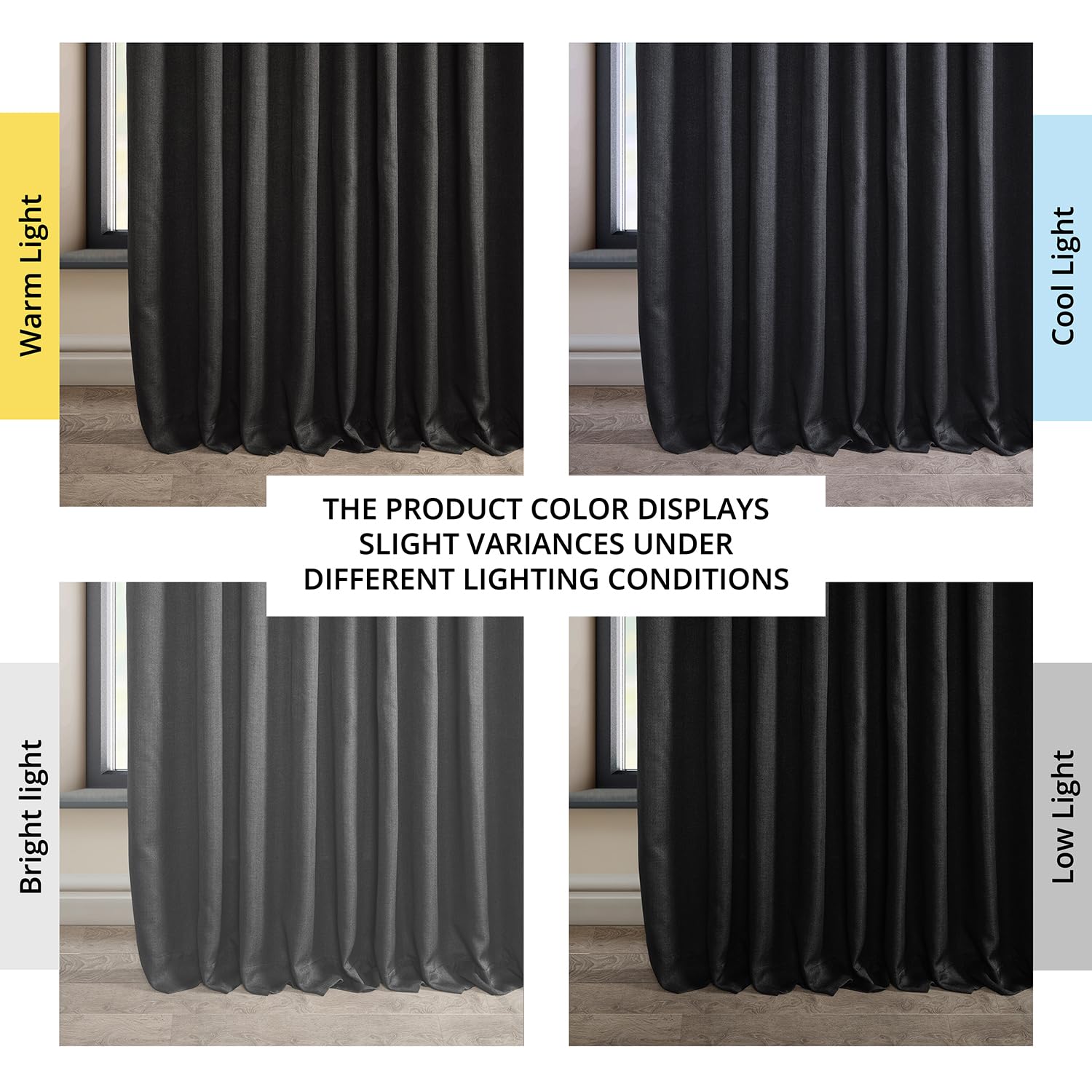HPD Half Price Drapes Faux Linen Textured Room Darkening Curtains for Bedroom 84 Inches Long (1 Panel) - Image 3