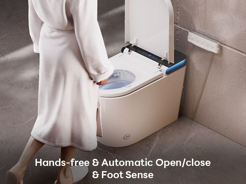 Casta Diva Smart Toilet with Bidet Built in, Auto Open Close, Foot