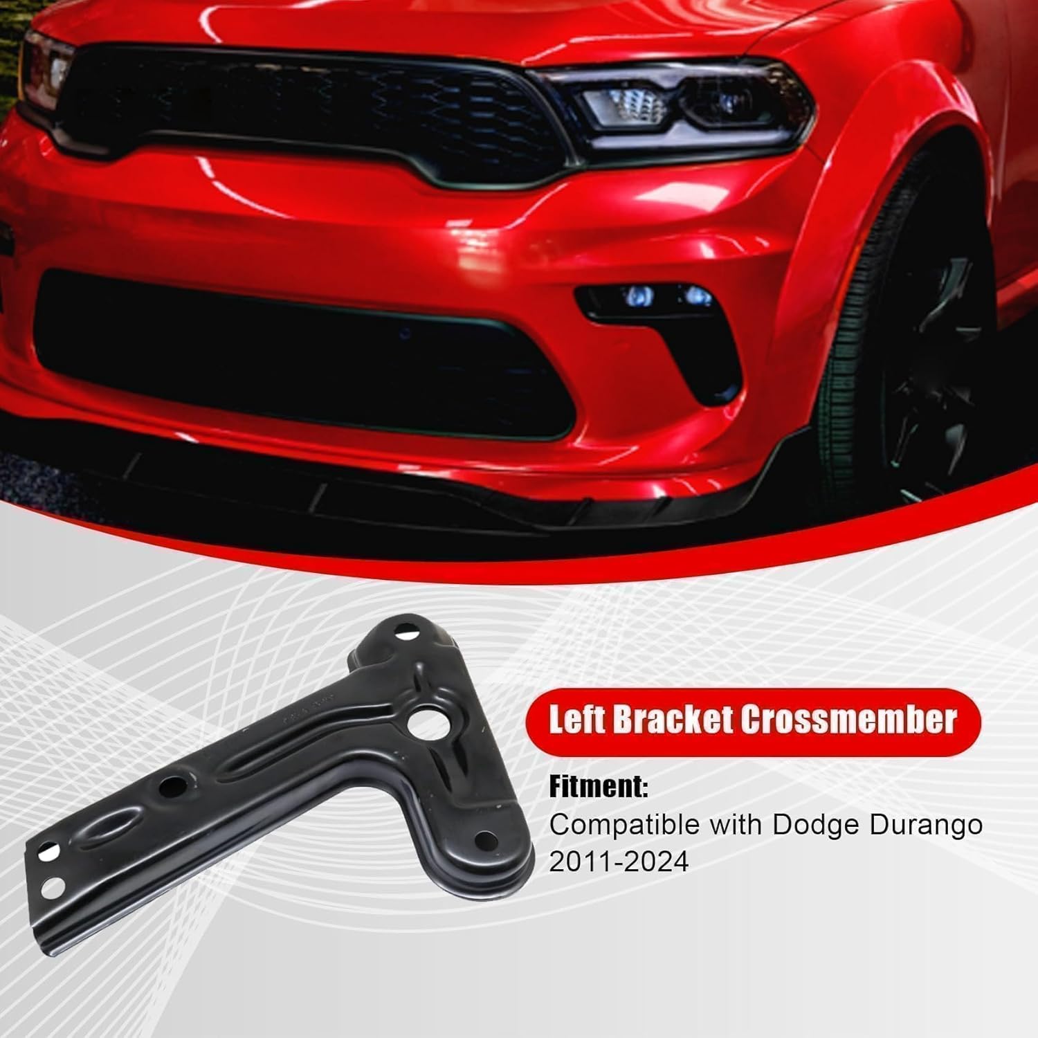 FZJDSD Black Driver Bracket Crossmember 52124643AB Compatible with Dodge Durango 2011-2024