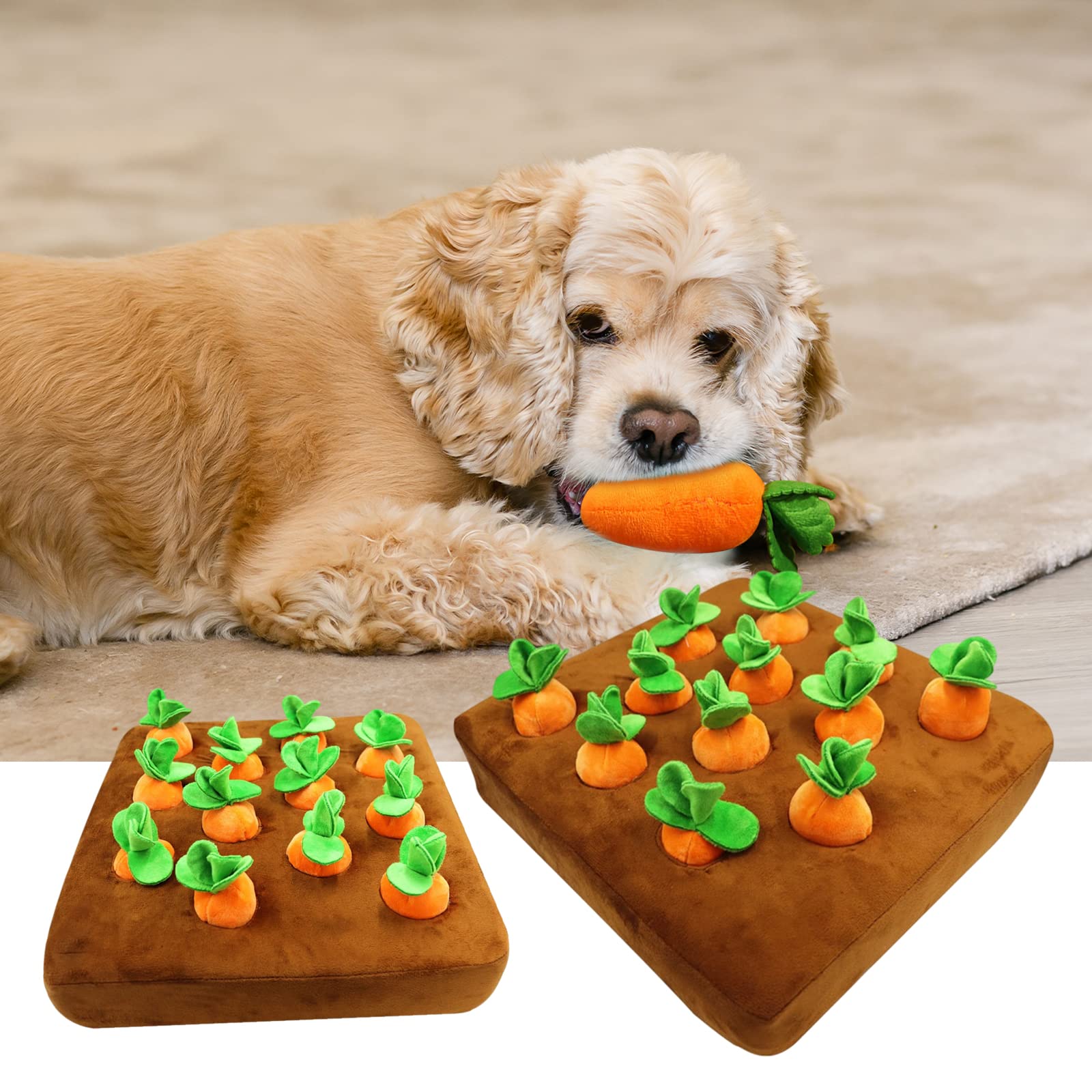 Baoblaze Hund Karotte Plüschtier Interaktion Ziehen Sie die Karotte Stofftier Geschenk
