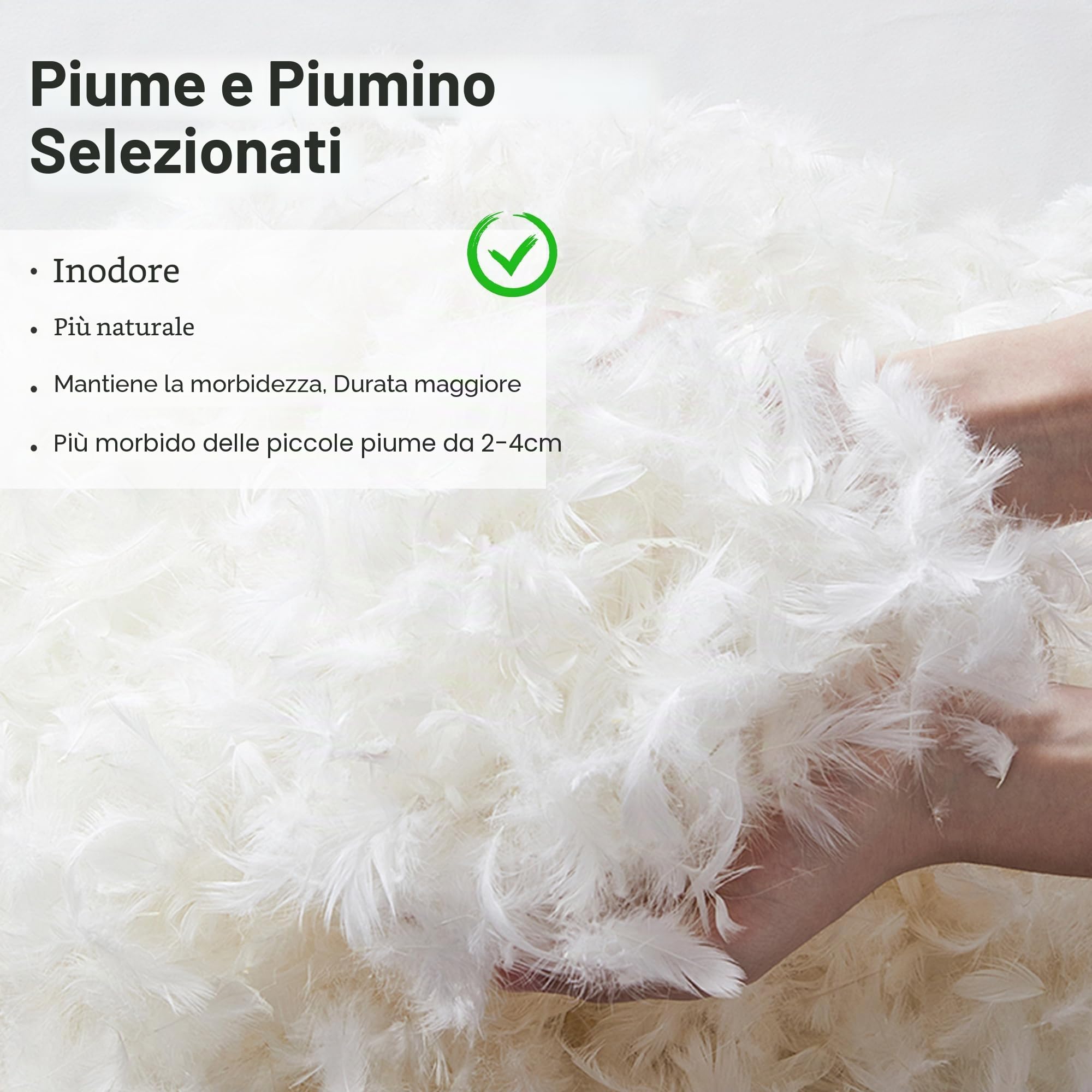 Deodar Piumino in Piuma d'Oca Matrimoniale Invernale 200x220 | 420gr/m² in Piumino e Piume per 4 Stagioni | Tessuto Puro Cotone | Lavabile | Certificato Öko-Tex e RDS | Grigio Scuro