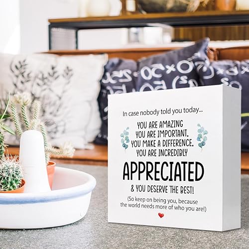 Miniatura 5 de Letrero de madera con texto en inglés "In Case Nobody Told You Today You are Amazing Wood", decoración de escritorio inspiradora para decoración de