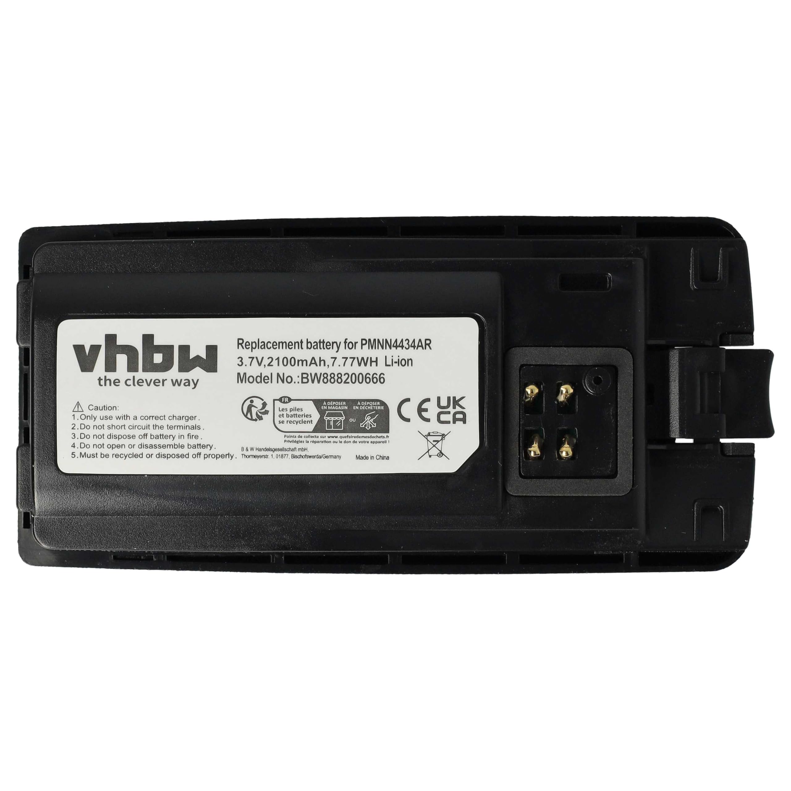 vhbw Akumulator litowo-jonowy 2100 mAh (3,7 V) kompatybilny z Motorola XT420, XT460, XT660d radio, walkie-talkie