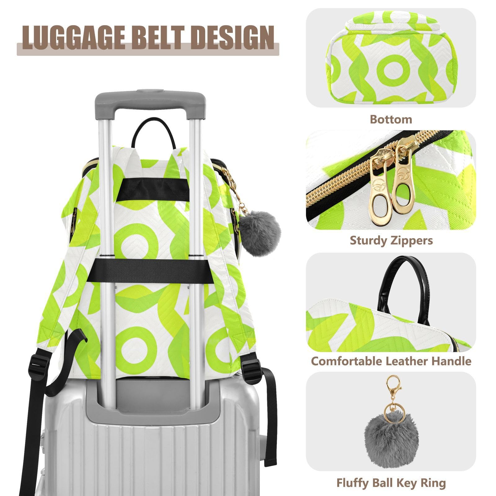 Zaino elegante da donna, 15 l, resistente, leggero