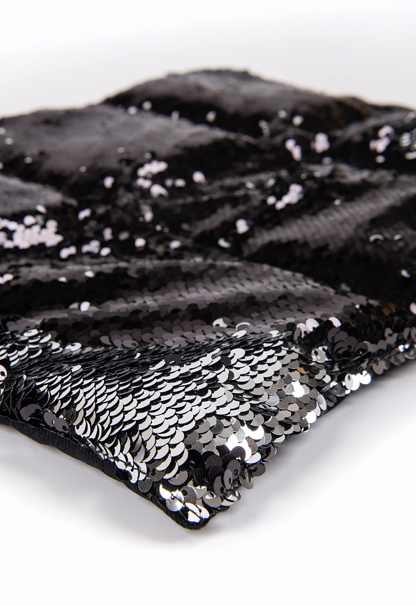Sensory Owl Weighted Lap Pillow Two-Tone Sequin Pad To Relive Stress Anxiety Self-Calming Relaxing For Kids And Adults 30 x 40 cm 2 kg Black Silver - Image 4