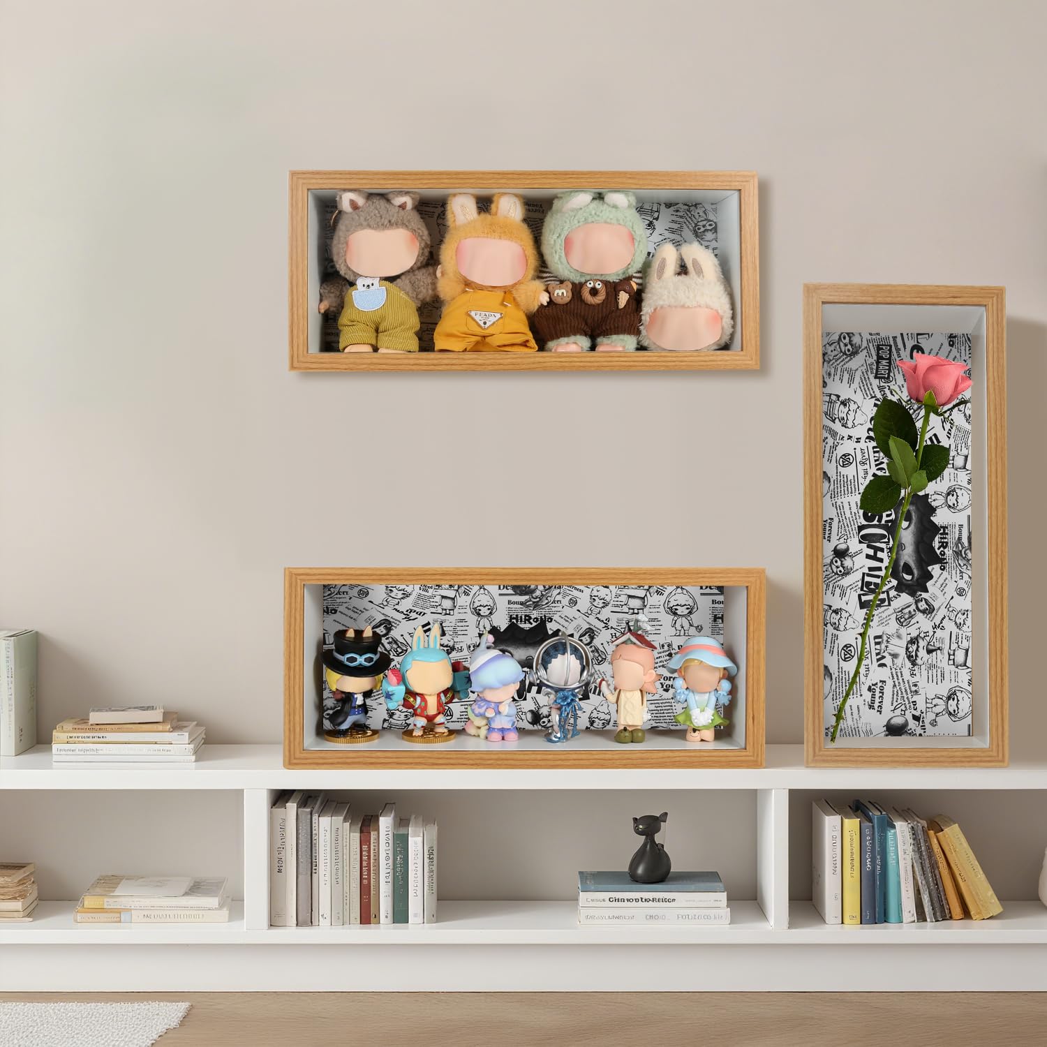 Amazon.co.jp: ポップマートフィギュア用ディスプレイケース、木製