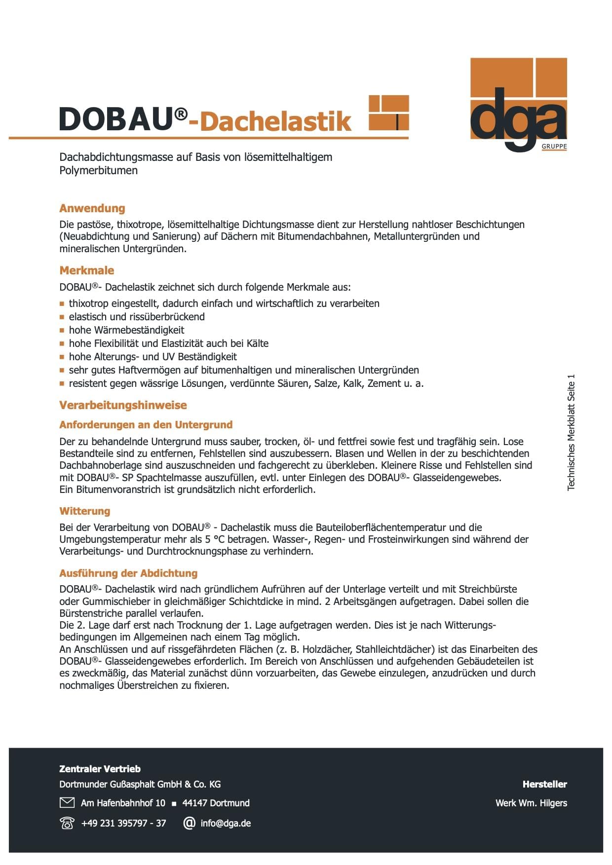 Dachelastik - Elastische Flüssigfolie auf Basis von Polymerbitumen (5, Kilogramm) Schwarz