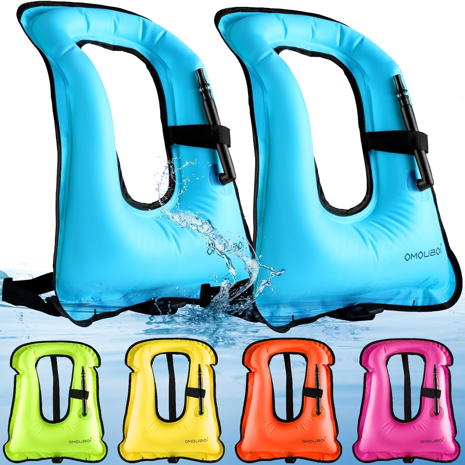 Meooeck 2 Pcs Inflatable Vests for Adults Safety Vest for Adults Vest Portable Swim Vest Jackets, Adjustable Kayaking Jackets Safety Vests Meooeck 2 Pcs Inflatable Vests for Adults Safety Vest for Adults Vest Portable Swim Vest Jackets, Adjustable Kayaking Jackets Safety Vests