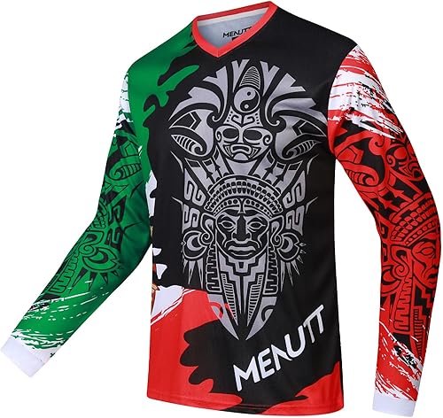 Camiseta de ciclismo de montaña para hombre, manga larga, MTB Off-Road México, camisetas de descenso y motocross