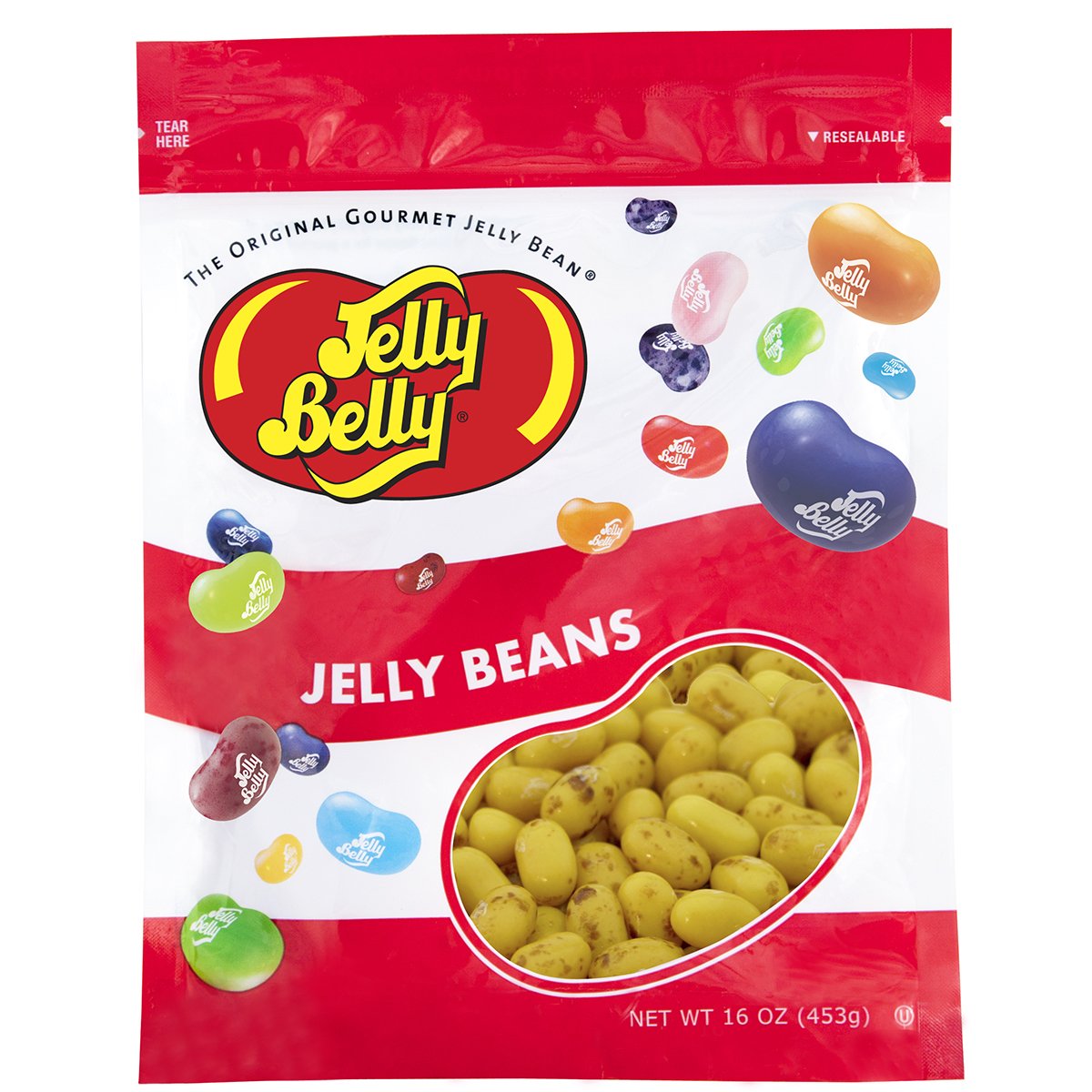 Jelly BellyTop Banana Jelly Beans - 1 Pound (16 Ounces) Resealable Bag - Genuine, Official, Straight from the Source