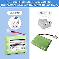 Vista 3 de BAKTH 900mAh 3.6V Ni-MH Square-Hole Plug Battery for Motorola MBP33 MBP33S MBP33PU MBP35 MBP36 MBP36S MBP36PU MBP41 MBP43 Baby Monitor