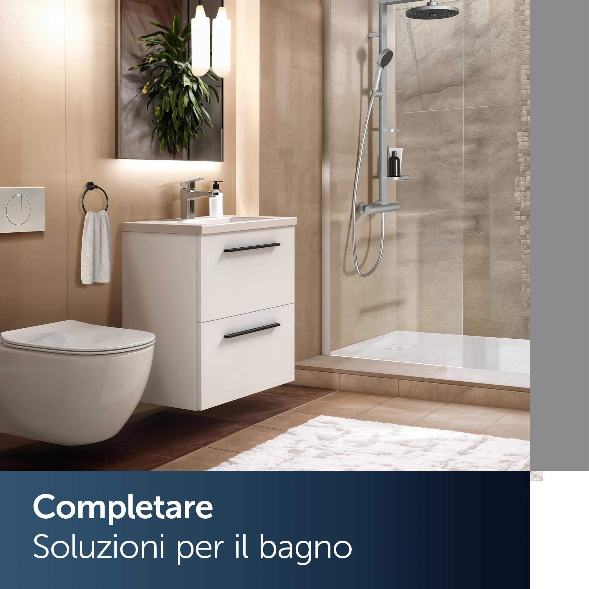 Ideal Standard Tesi Sedile WC, forma arrotondata, Sedile del water resistente, incluso set di cerniere per una facile installazione, in robusto duroplast – Bianco (365x440x60 mm)