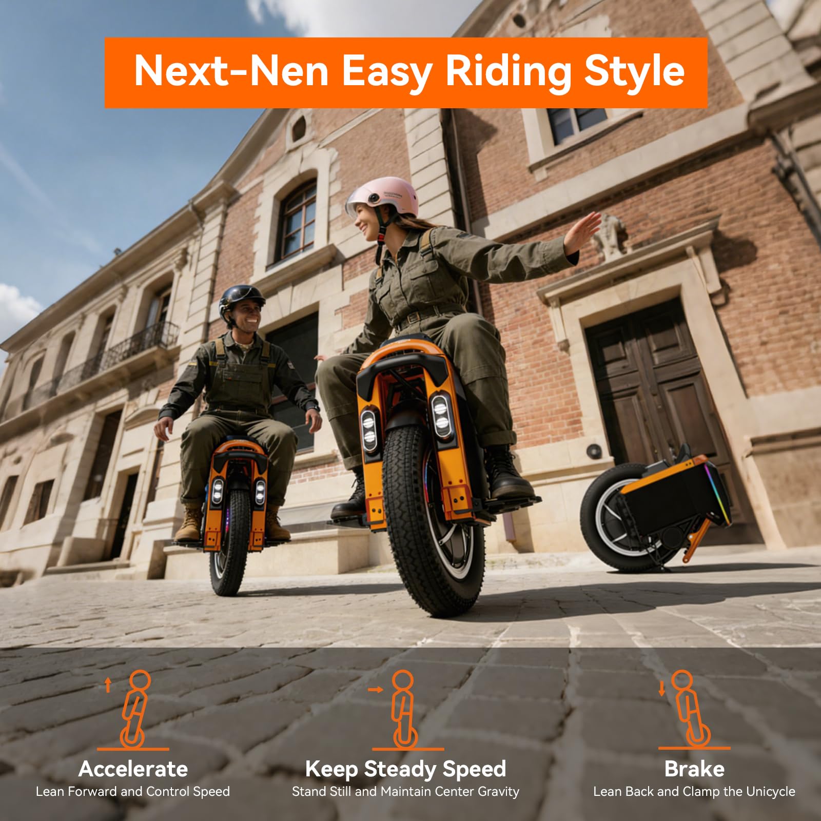 KINGSONG Elektrisch Einrad S16 Pro 1480Wh, Motor 3000W, Reichweite bis zu 120 km, Begrenzte Geschwindigkeit 20km/h, Reifen 16", Matrixbildschirm