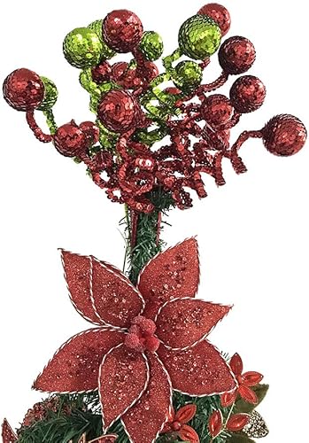 Miniatura 7 de Juego de 6 adornos de Navidad plateados, tubo con lentejuelas y esferas, decoración de Navidad, decoración de árbol de Navidad, decoración perfecta