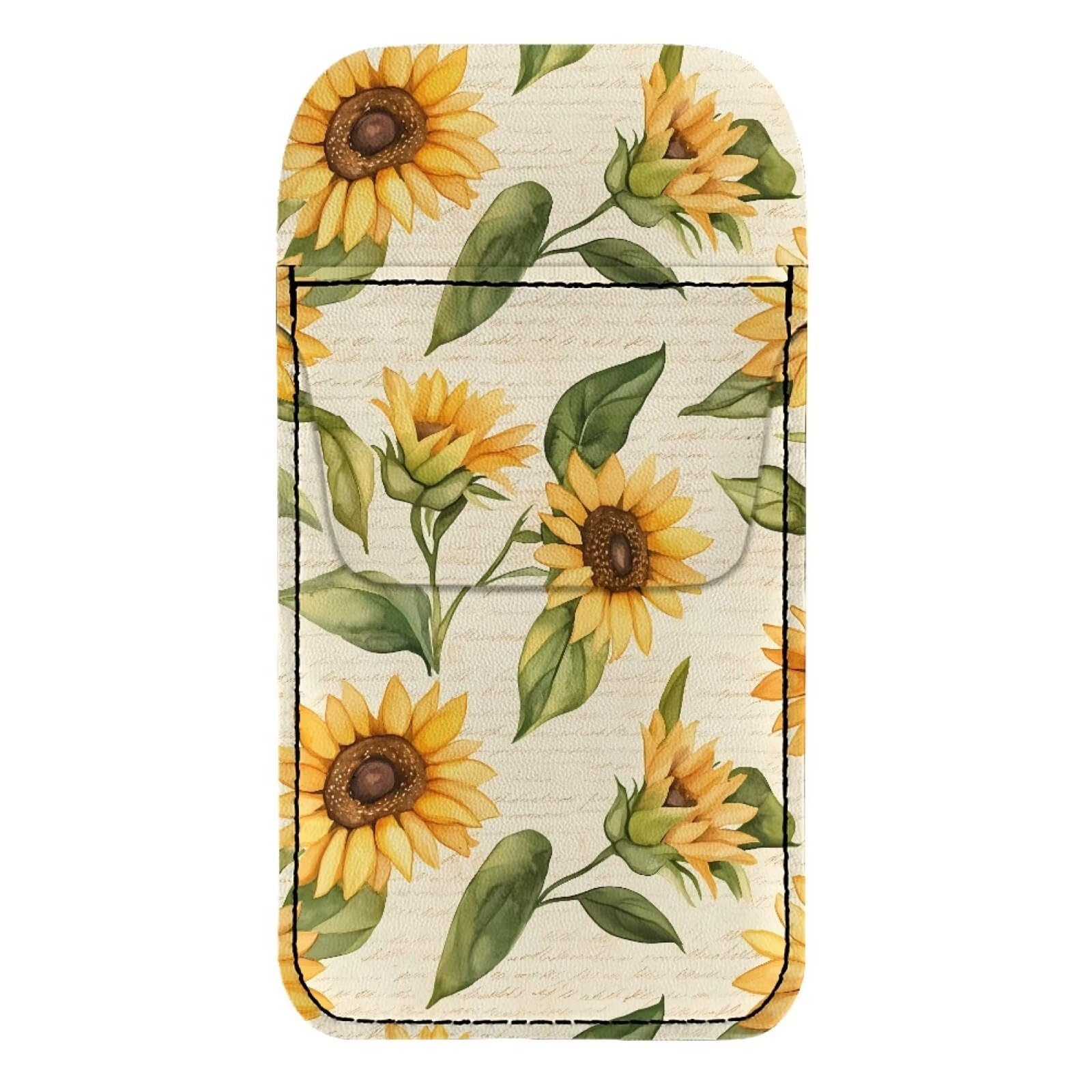 SUITOSELFY Nurse Pocket Organizer Sunflower Print Leather Pocket Pen Holder Hospital Pencil Pouch Organizer Pocket Protectors for Pens and Pencils for