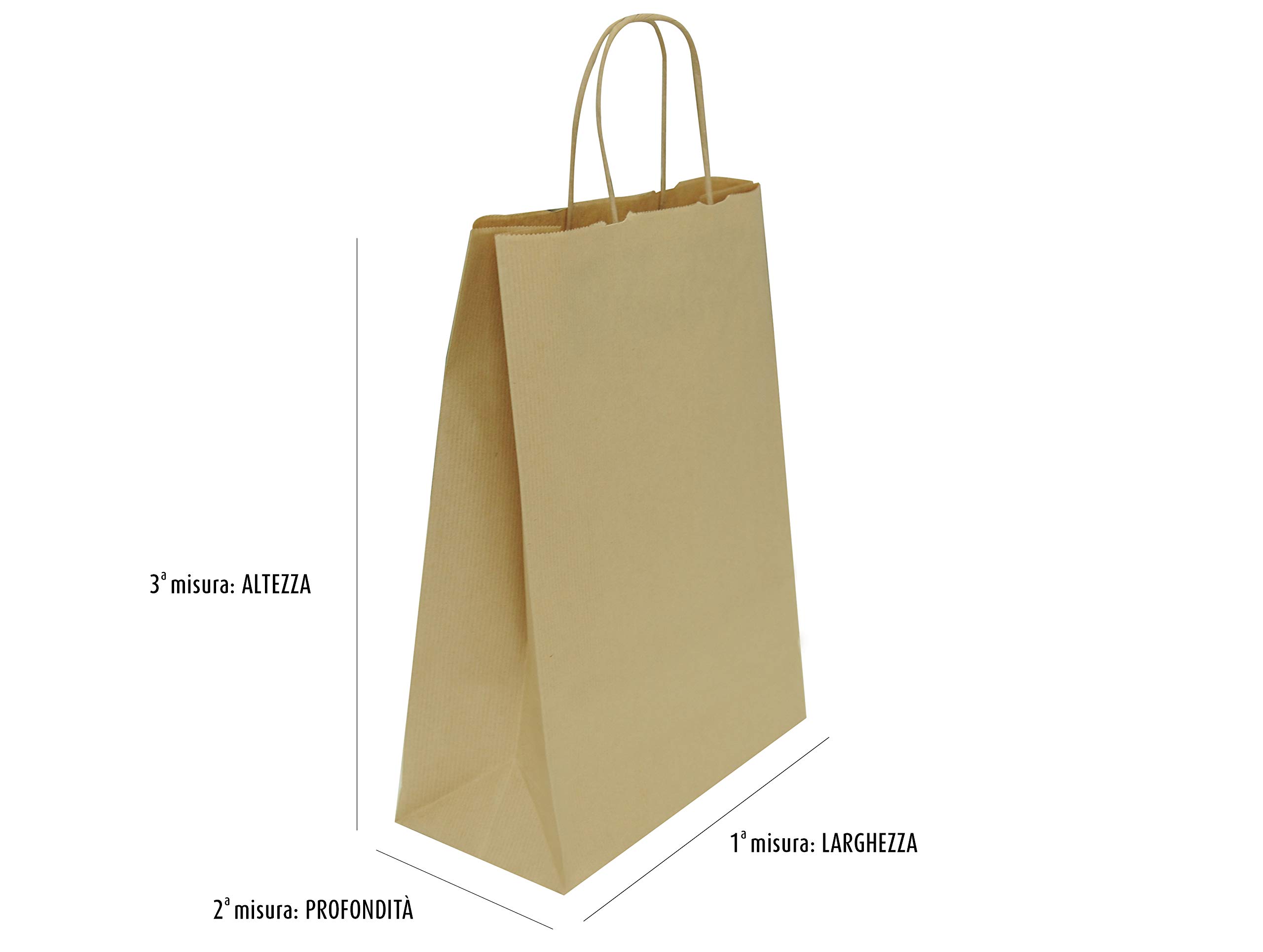 Shopper in carta kraft Avana con maniglia piatta – ecologica e resiste