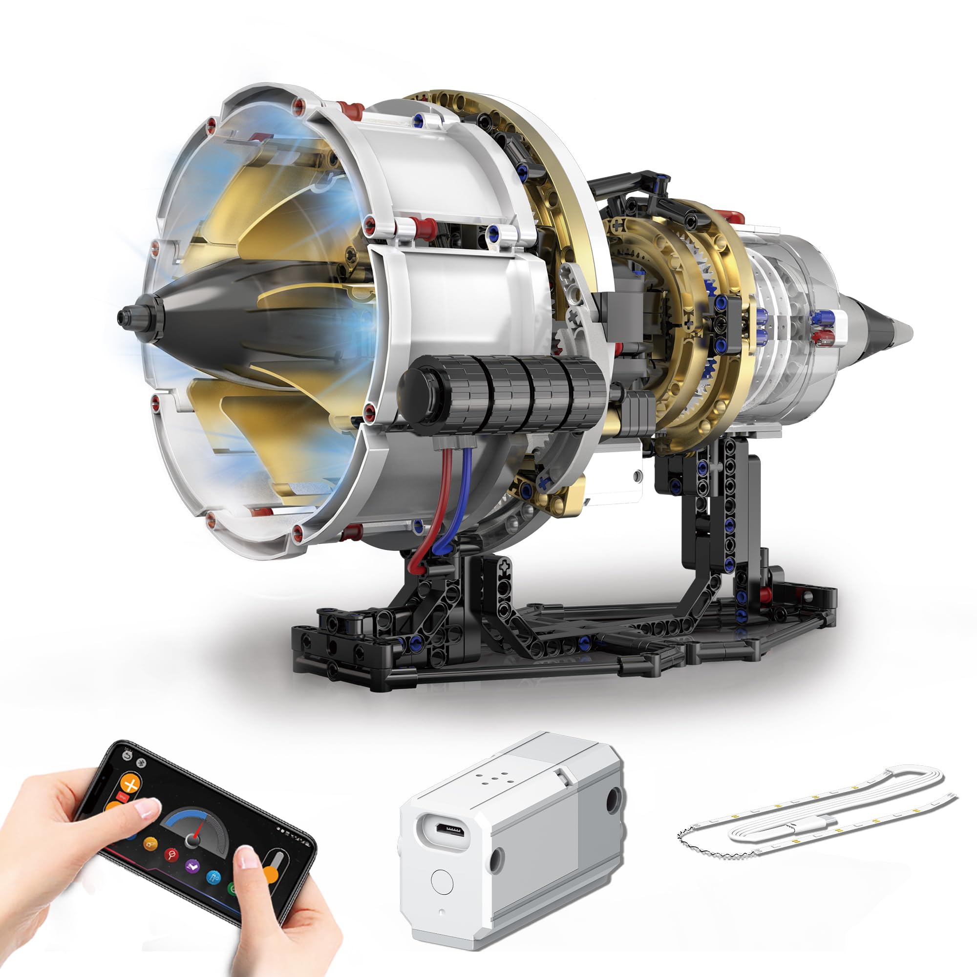 JET ENGINE 組み立てキット 40パーツ以上 Amazon.com: SANGQAOFU Jet Engine Model Kit that Runs, App