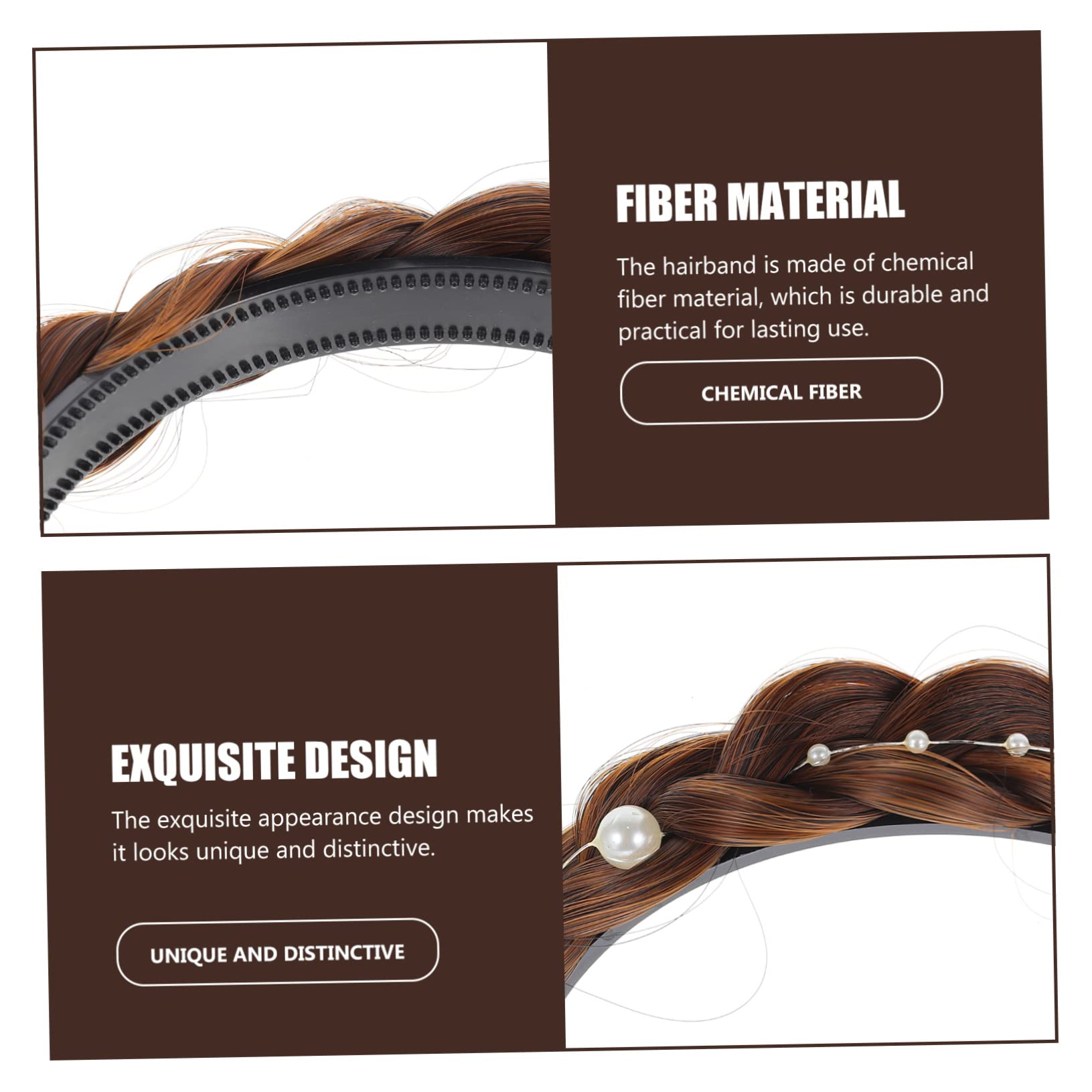 Baluue 5stücke Haardesign Haarband Für Damen Rutschfestes Dekoratives Haaraccessoire Einem Einfachen Stil Für Festivals Partys Und Alltag Mit Zopf-design