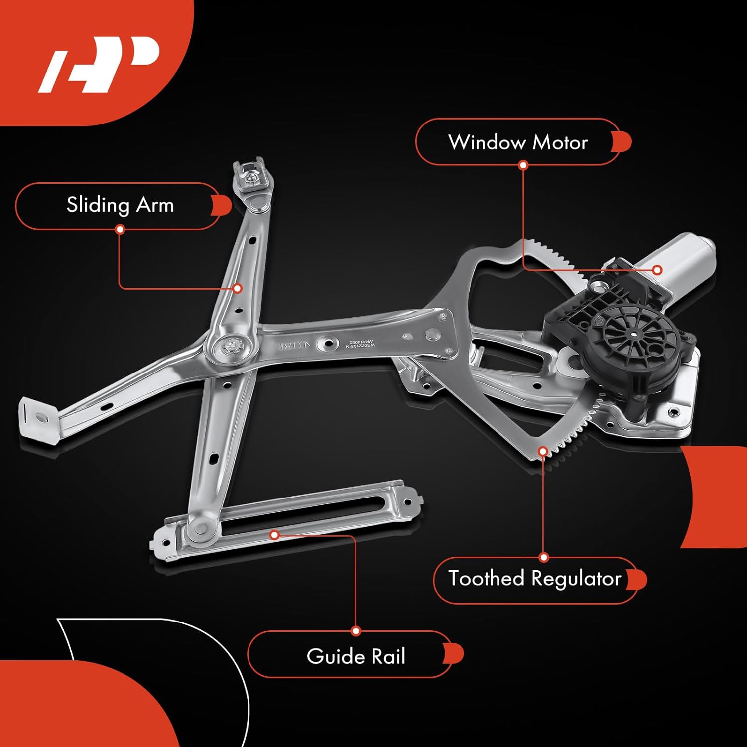 A-Premium Window Regulator with Motor Compatible with Mercedes-Benz C220 1994-1996 C230 C280 C36 AMG C43 AMG Sedan 2 Pins Only Front Driver Side