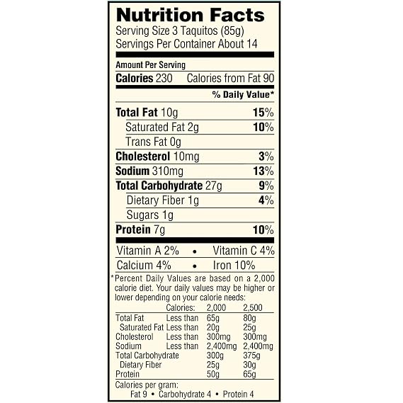 Salutem Vita Steak & Cheese Flour Taquitos, Frozen Snack Gift Set, 44 oz Pack of 3