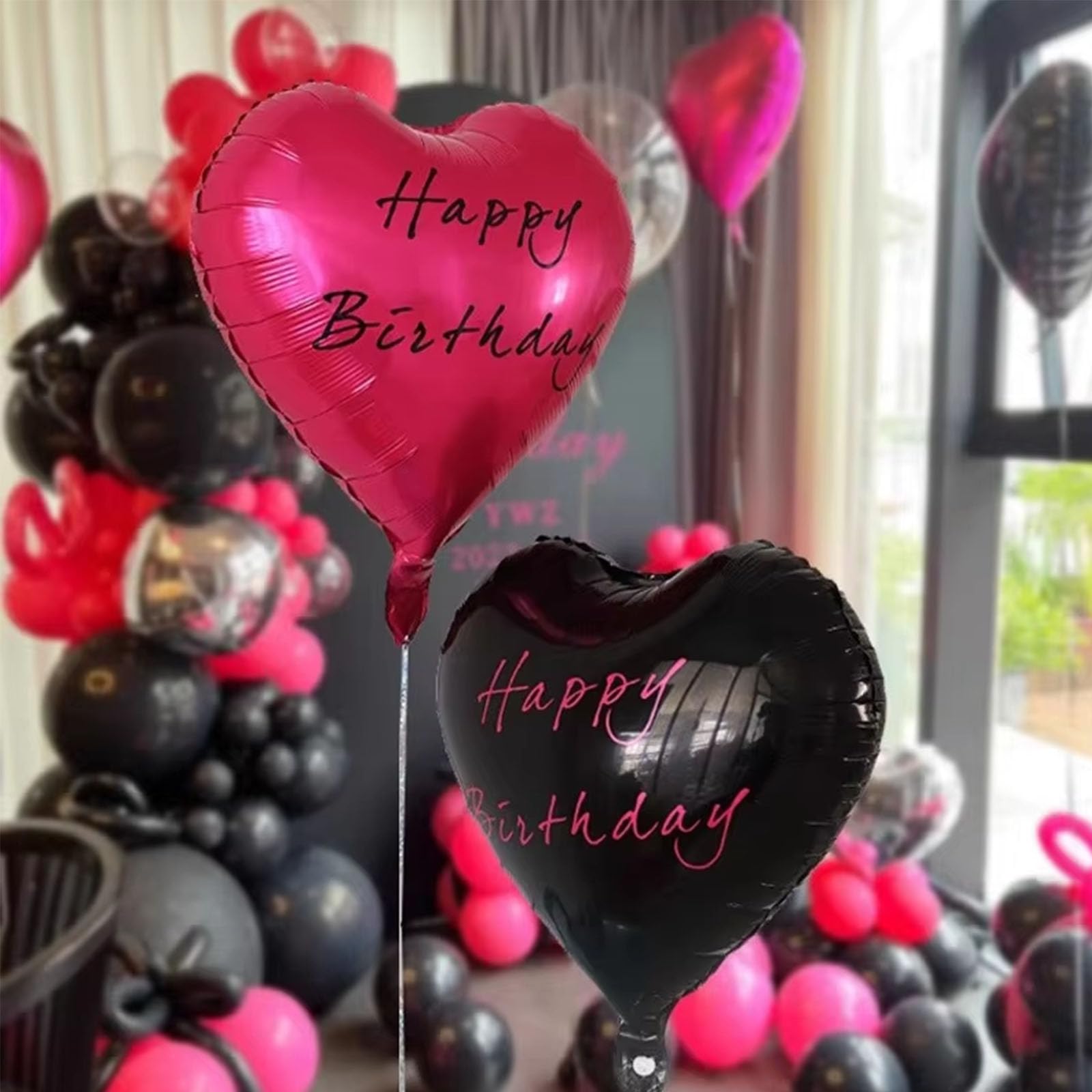 Palloncini Personalizzati Customize Logo and Text Forma Di Cuore Alluminio Palloncini Feste Matrimonio Decorazioni D'amore Articoli Idea Feste Anniversario (Personalizza, 91cm/36in)