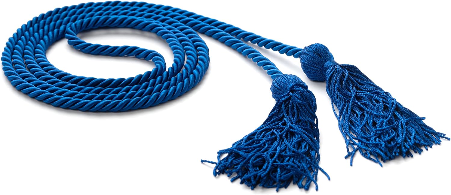 12pcs Graduation Honor Cord 68'' with Soft Touch Tassel (Royal Blue)