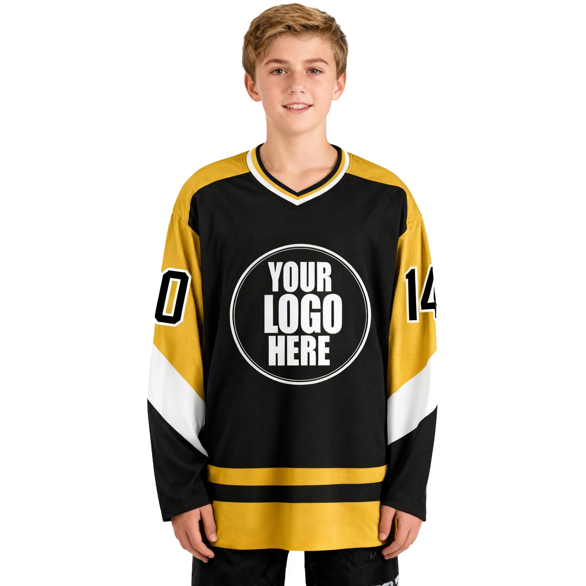 Maillot de Hockey personnalisé à Manches Longues avec numéro, nom et équipe pour Hommes, Femmes et Adolescents