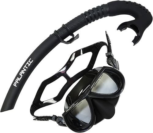 Scuba Choice Palantic Negro gratis Spearfishing de buceo de bajo volumen Máscara & Flexible Tubo para snorkel