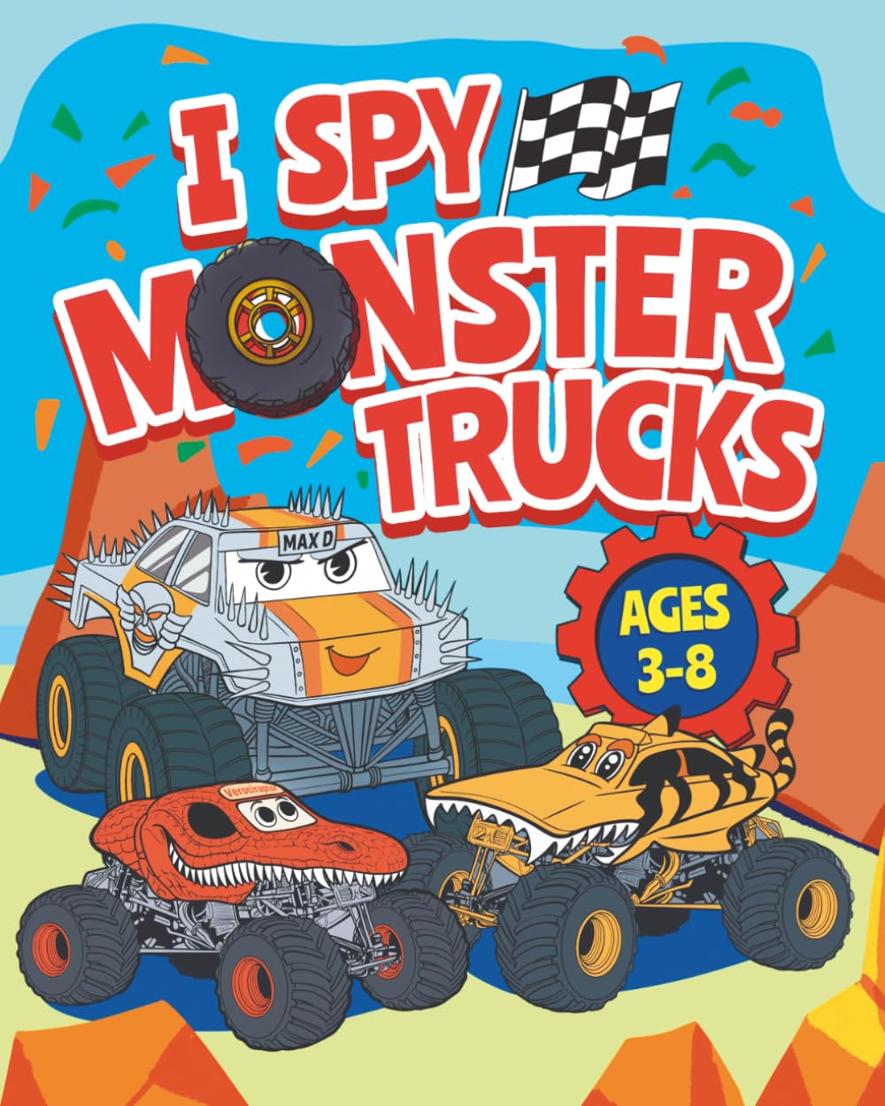 I Spy Monster Trucks: A Fun Search and Find Activity Book for Toddlers and Preschoolers Ages 3-8 | Hidden Picture Monster Truck Book for Kids, Boys and Girls | Perfect Birthday and Holiday Gift