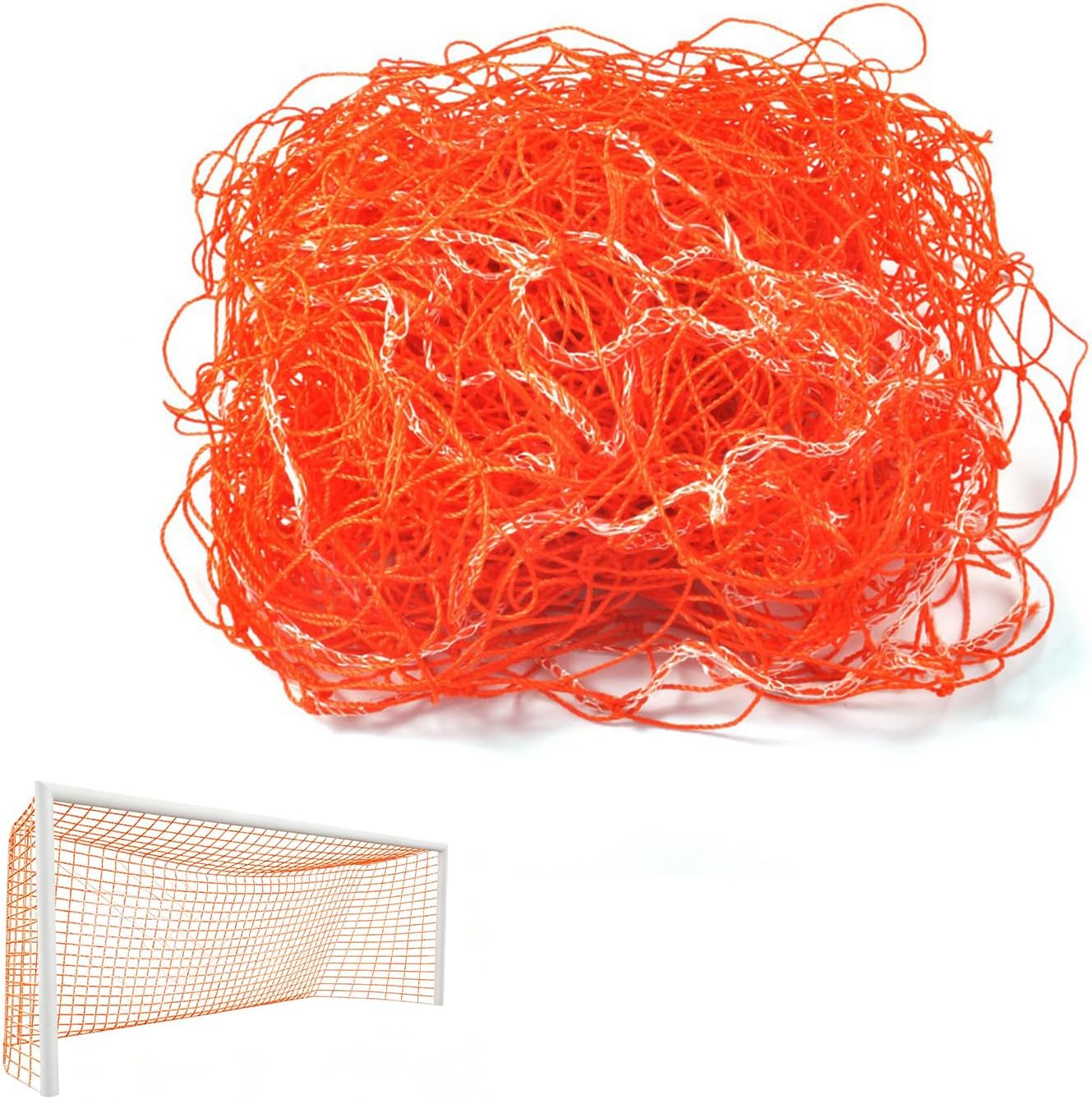 Sports Soccer Replacement Goal Net, Replacement Soccer Net for Standard Size 10 X 7ft / 18 X 7ft / 24 X 8ft Soccer Goals, Open Goal Soccer Net, Not Included Goal and Ball