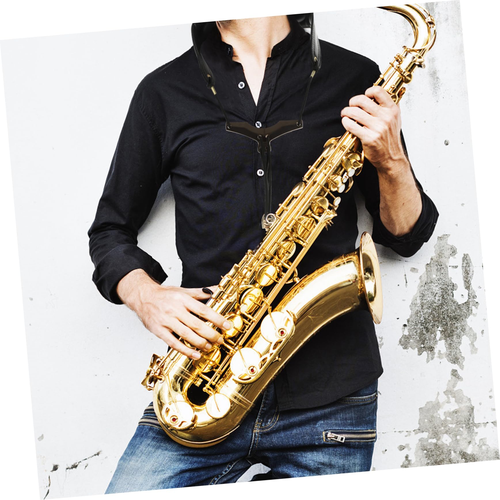 Abaodam 2pezzi Tracolla Regolabile Per Saxofono Per Design Vintage e Retro Per Soprano e