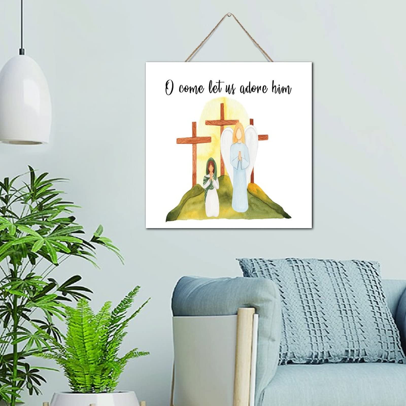 Décoration murale en bois avec dictons de Noël de haute précision